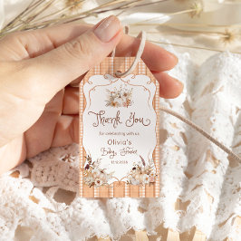 Little Pumpkin Boho Floral Baby shower Bedankt Cadeaulabel