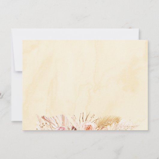 Little Pumpkin Boho Floral Bedankkaart (Achterkant)