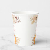 Little Pumpkin Boho Floral Birthday Papieren Bekers (Rechts)