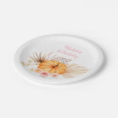 Little Pumpkin Boho Floral Birthday Papieren Bordje (Gekanteld)