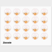 Little Pumpkin Boho Floral Birthday Ronde Sticker (Vel)
