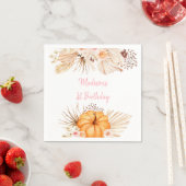 Little Pumpkin Boho Floral Birthday Servet (Insitu)