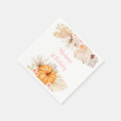 Little Pumpkin Boho Floral Birthday Servet (Hoek)