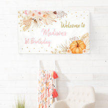 Little Pumpkin Boho Floral Birthday