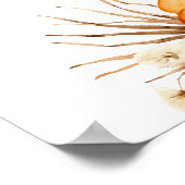 Little Pumpkin Boho Floral Birthday Welkom Poster (Hoek)