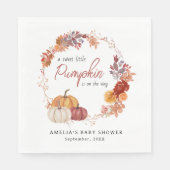 Little Pumpkin Boho Genderneutraal Baby shower Servet (Voorkant)