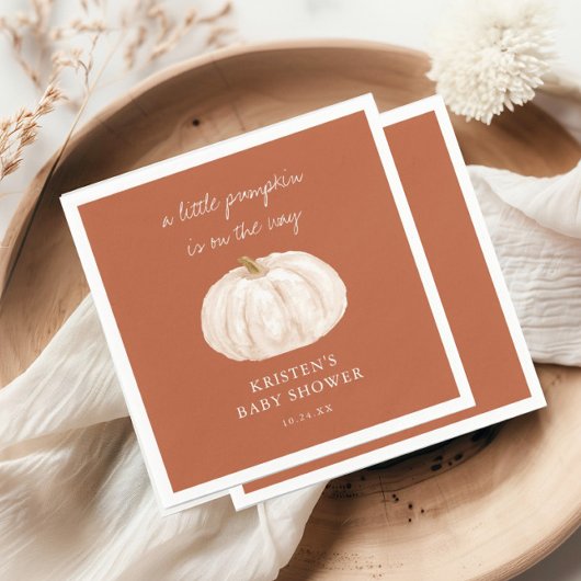 Little Pumpkin Boho Herfst Baby shower Servet
