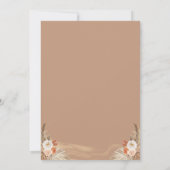 Little Pumpkin Boho Pampas Grass Herfst Baby showe Kaart (Achterkant)