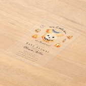 Little Pumpkin Boo Baby shower Invitation Acryl Uitnodigingen (Laagn)