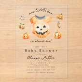 Little Pumpkin Boo Baby shower Invitation Acryl Uitnodigingen (Voorkant)