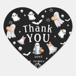 Little Pumpkin Boo – Halloween Baby Shower Hart Sticker