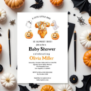 Little Pumpkin Boo – Halloween Baby shower Kaart