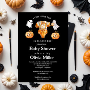 Little Pumpkin Boo – Halloween Baby shower Kaart