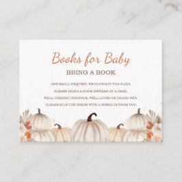 Little Pumpkin Books for Baby, Baby Shower  Informatiekaartje