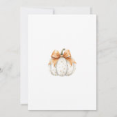 Little Pumpkin Bow Genderneutraal Baby shower Kaart (Achterkant)