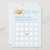 Little Pumpkin Boy Baby shower Bingo Kaart (Voorkant)