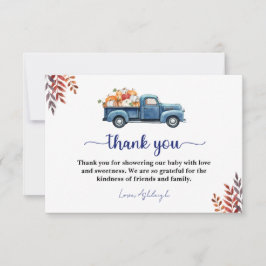 Little Pumpkin Boy Baby shower Dank je kaart