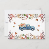 Little Pumpkin Boy Baby shower Dank je kaart (Achterkant)