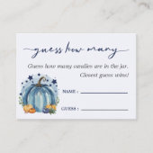 Little Pumpkin Boy Baby shower Raad eens hoeveel Informatiekaartje (Voorkant)