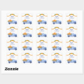 Little Pumpkin Boy Baby shower retouradres Vierkante Sticker (Vel)