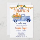 Little Pumpkin Boy Baby shower Uitnodiging (Voorkant)