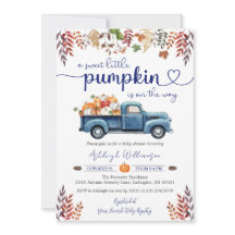 Little Pumpkin Boy Baby shower Uitnodiging