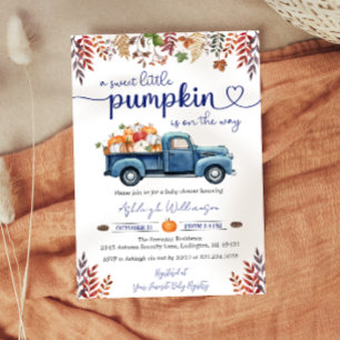 Little Pumpkin Boy Baby shower Uitnodiging