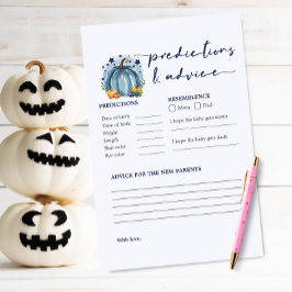 Little Pumpkin Boy Baby shower voorspellingen spel