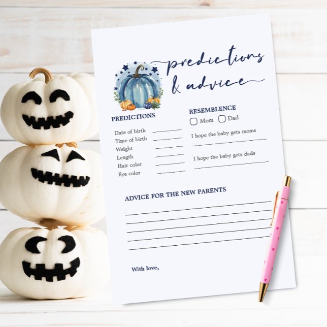Little Pumpkin Boy Baby shower voorspellingen spel (Creator heeft geüpload)