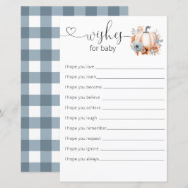 Little Pumpkin Boy Baby shower Wishes voor Baby