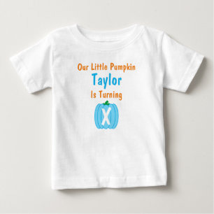 Little Pumpkin Boy Birthday Baby T-Shirt