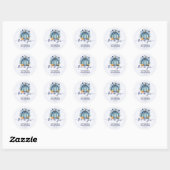 Little Pumpkin Boy Blue Baby shower Bedankt Ronde Sticker (Vel)