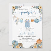 Little Pumpkin Boy Clothesline Baby shower Kaart (Voorkant)