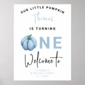 Little Pumpkin Boy eerste verjaardagsfeestje Poster (Voorkant)