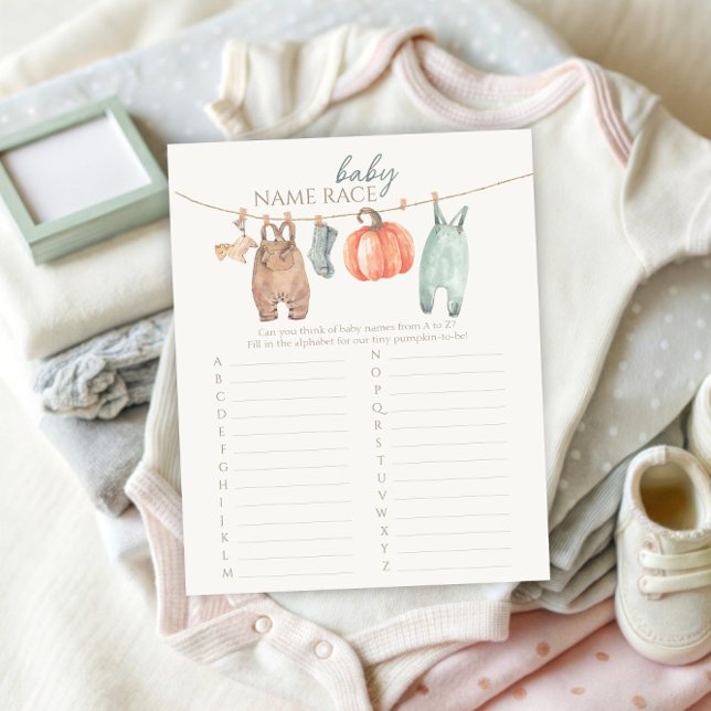 Little Pumpkin Boy Kleding Baby Naam Race Game (Creator heeft geüpload)