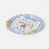 Little Pumpkin Boy Kleding Herfst Baby shower Papieren Bordje (Gekanteld)