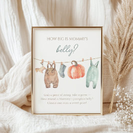 Little Pumpkin Boy Kleding Hoe groot is de buik va Poster