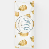 Little Pumpkin Boys Herfst Verjaardagsfeestje Spandoek (Verticaal)