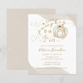 Little Pumpkin Budget Baby shower Invitation (Voorkant / Achterkant)