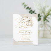 Little Pumpkin Budget Baby shower Invitation (Staand voorkant)