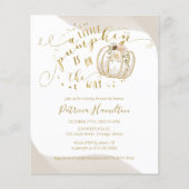 Little Pumpkin Budget Baby shower Invitation (Voorkant)