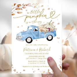 Little Pumpkin Budget Boy Baby shower Uitnodiging Flyer