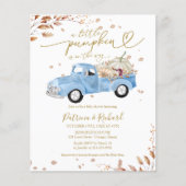Little Pumpkin Budget Boy Baby shower Uitnodiging Flyer (Voorkant)