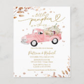 Little Pumpkin Budget Meisje Baby shower Uitnodigi Flyer (Voorkant)