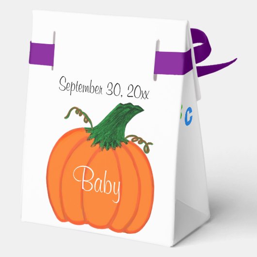 Little Pumpkin Bundle of Joy Baby shower Bedankdoosjes (Achterkant)