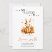 Little Pumpkin Bunny baby dier herfst Baby shower Kaart (Voorkant)