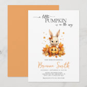 Little Pumpkin Bunny baby dier herfst Baby shower Kaart (Voorkant / Achterkant)