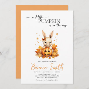 Little Pumpkin Bunny baby dier herfst Baby shower Kaart