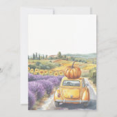 Little Pumpkin Car Herfst Autumn Babyshower Uitnod Bedankkaart (Achterkant)