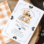 Little Pumpkin Carriage Baby shower Invitation Kaart